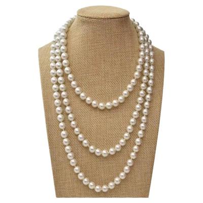 欧美爆款10mm南洋贝珠百搭毛衣链