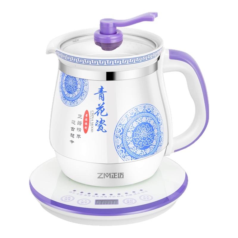 正邁景德鎮(zhèn)陶瓷青花養(yǎng)生壺燒水壺恒溫壺花茶煮茶煮茶器中藥壺煲湯