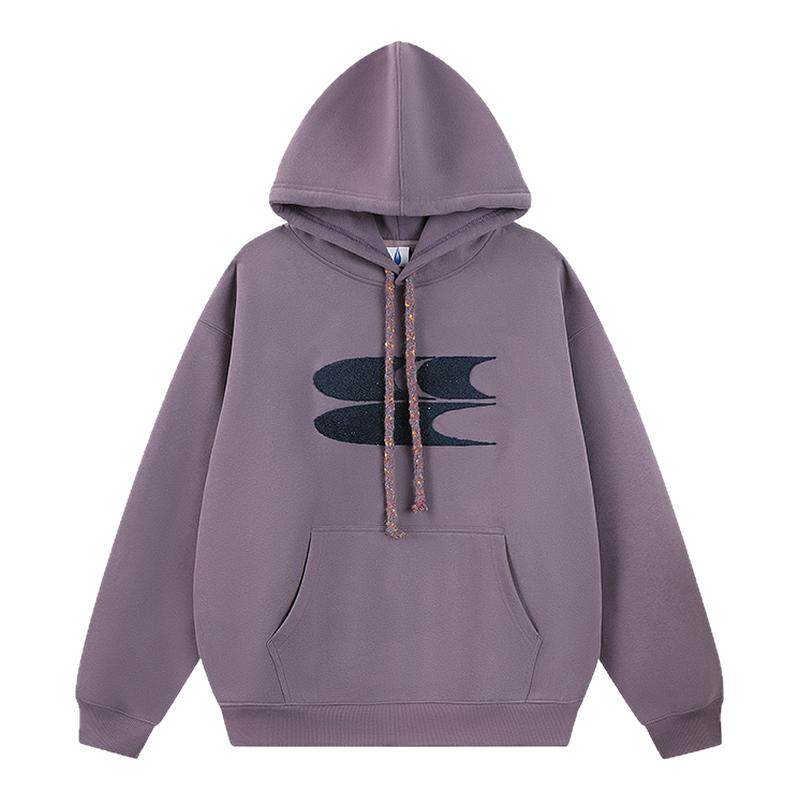 CryingCenter 秋冬连帽毛巾绣logo彩点抽绳加绒加厚卫衣 哭喊中心