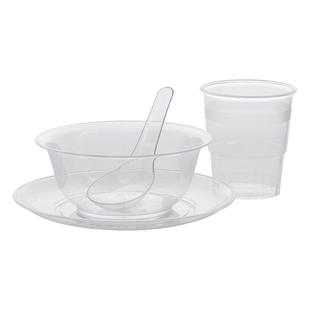 一次性汤圆碗打包餐盒圆形汤碗食品级餐具酒席饭盒碗筷外卖碗