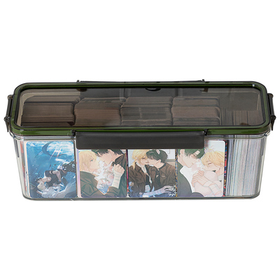 emc吧唧卡片收纳盒透明带盖密封