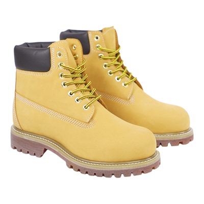 固特异缝制头层牛皮防水大黄靴