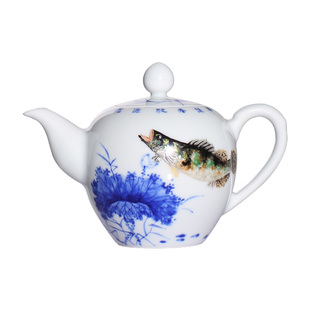 景德镇小桥窑青花盖碗主人杯张彩云朱清联名和为贵系列功夫茶具