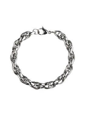 环环相扣编织钛钢手链