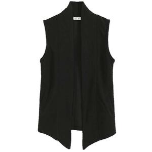 中长款男士无袖开衫马甲披肩春秋休闲个性黑色外套时尚马夹背心潮