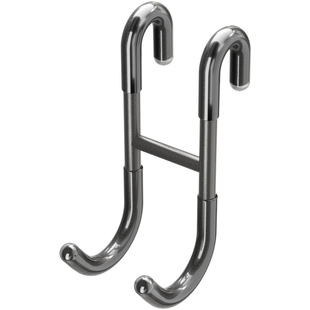 枪灰挂钩304不锈钢免打孔浴室玻璃门淋浴房卫生间衣服挂衣钩单个