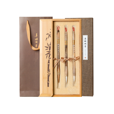 善琏湖笔竹盒礼盒装专业级毛笔