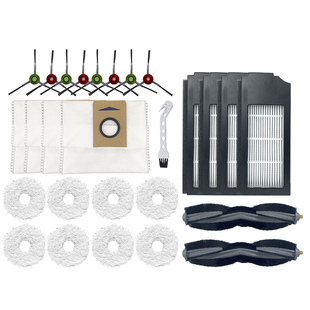 适配科沃斯扫地机器人X1配件全毛抹布滤网滚刷尘袋水洗拖布清洁液