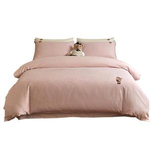 TeenieWeenie60支长绒棉四件套2025新款床品全棉纯棉刺绣被套床单