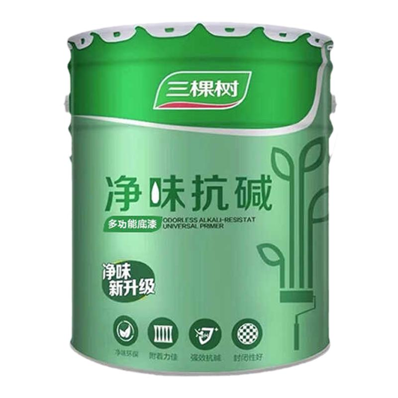三棵树乳胶漆净味抗碱通用底漆建筑涂料内墙打底封闭墙面防霉分装