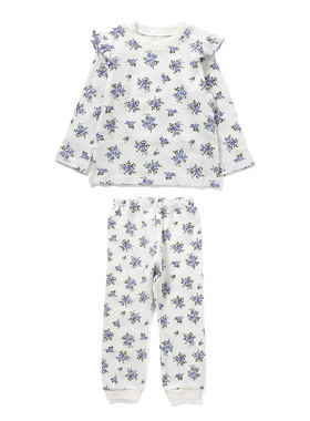 日本 apreslescours 2026春秋女童装蛋糕彩色碎花家居服睡衣套装