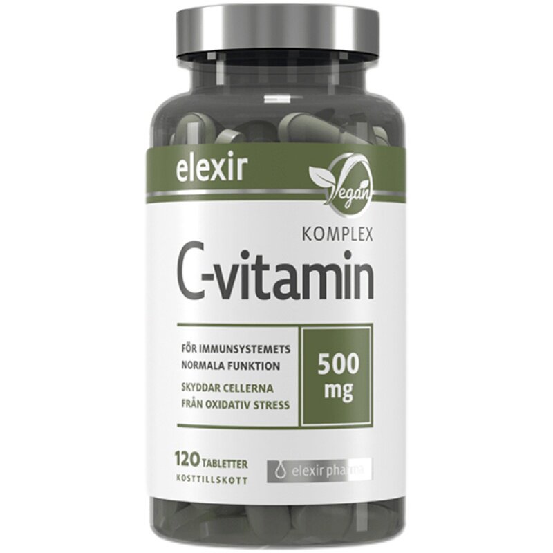 Elexir pharma瑞典维生素C片针叶樱桃VC成人儿童复合维生素120粒