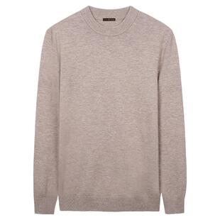 才子半高领纯羊毛针织衫男2025秋季新款打底内搭保暖轻奢黑色毛衣