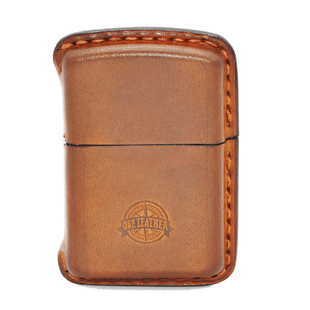 one leather 复古煤油打火机ZP之宝牛皮套防风送男友