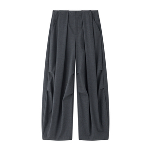 【局外法则】降落伞裤丨CHICJOJO灰色休闲裤女26春新款宽松西裤