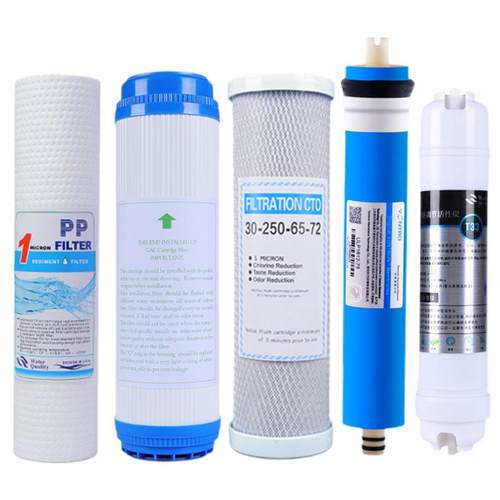 家用净水器10寸通用五级滤芯 全套反渗透膜 纯水机过滤芯 5级套装