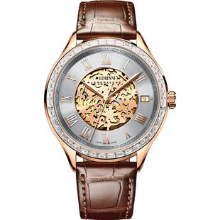 罗宾尼官方男士手表男正品镂空全自动机械表男款名牌男表防水名牌