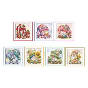 ks十字绣2026年新款小件自己绣手工DIY抱枕小矮人简单好绣彩色布