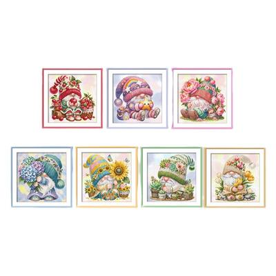 ks十字绣2025年新款小件自己绣手工DIY抱枕小矮人简单好绣彩色布