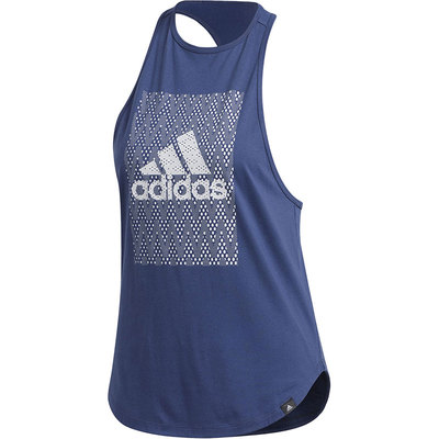 Adidas/阿迪达斯正品夏季女士运动圆领透气复古针织背心T恤FQ2327