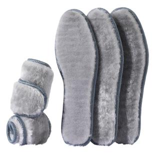 羊驼绒加厚鞋垫冬季保暖加绒男女防寒吸汗鞋垫运动透气超软棉鞋垫