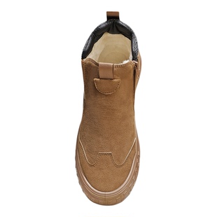 雪地靴男冬季加绒保暖一脚蹬棉鞋男士皮毛一体防水防滑工装劳保鞋