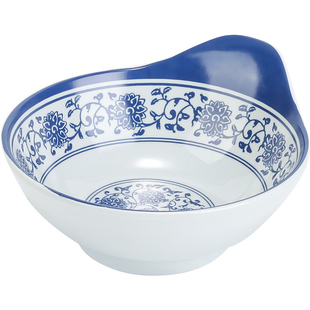 密胺仿瓷青花瓷餐具塑料拉面碗大碗米饭碗商用面碗小汤碗杯子勺子