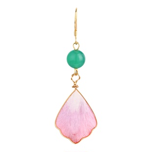 新中式非遗掐丝线绒花耳环中国风高级感宫廷风耳饰配旗袍耳钉新款