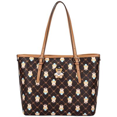 丹尼熊单肩托特包通勤老花包