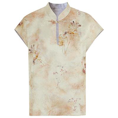 COCOBELLA双面穿新中式100%人丝提花衬衫春夏国风上衣SR0077-2