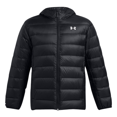 UA安德玛羽绒服男外套冬季短款保暖鸭绒连帽夹克1385837-001