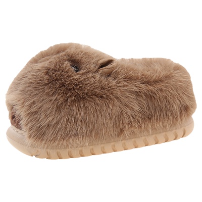 可爱卡皮巴拉厚底加绒包跟棉鞋