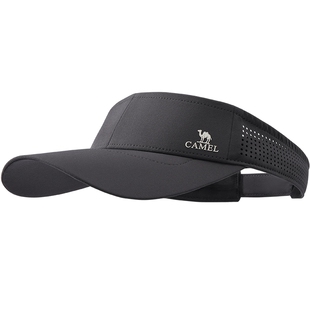 骆驼运动空顶帽女2026夏季新款跑步遮阳网球帽防紫外线太阳帽子男