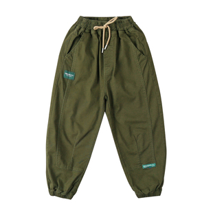 儿童裤子男童工装裤加绒2025新款秋冬季保暖中大童男孩休闲长裤厚