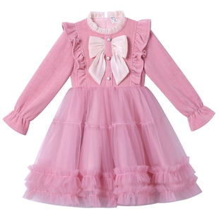 女童连衣裙春季裙子2026新款儿童春装小女孩蓬蓬网纱裙生日公主裙