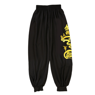 烫金龙成人儿童武术裤戏曲练功裤高弹太极裤醒狮训练灯笼裤街舞裤