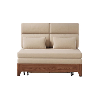 实木沙发床现代简约实木床两用新款小户型多功能可折叠伸缩沙发床