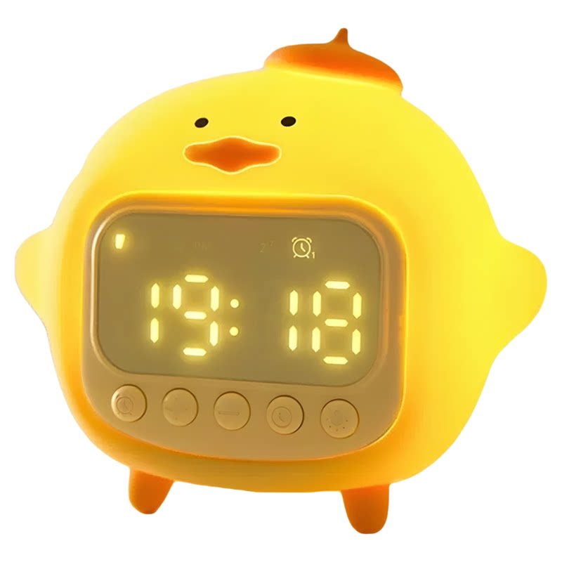 智能鸭子闹钟灯儿童男孩礼物时钟