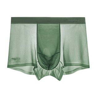 焦点探索泡泡纱冰丝透气网孔男士平角内裤春夏薄款宽松大码Jowdia