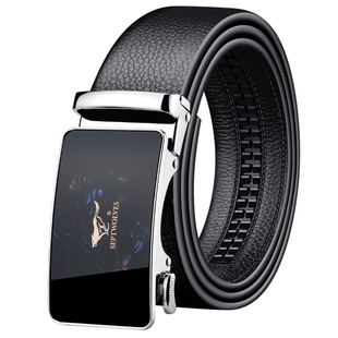 七匹狼皮带男真皮头层牛皮自动扣腰带男生礼物送男友年轻人纯正品