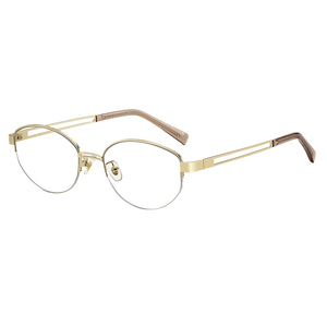 CAPONI老钱风半框眼镜近视女度数可配椭圆框金丝素颜钛架backbone
