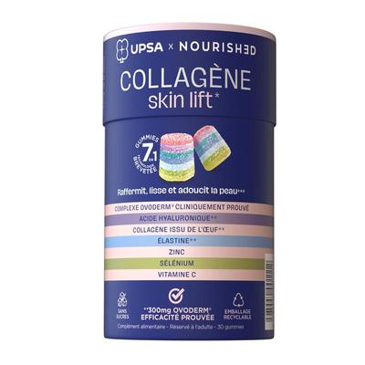 UPSA Ovoderm透明质酸无糖胶原蛋白彩虹美颜软糖 30粒