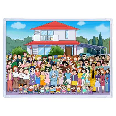 蜡笔小新全家福拼图带框