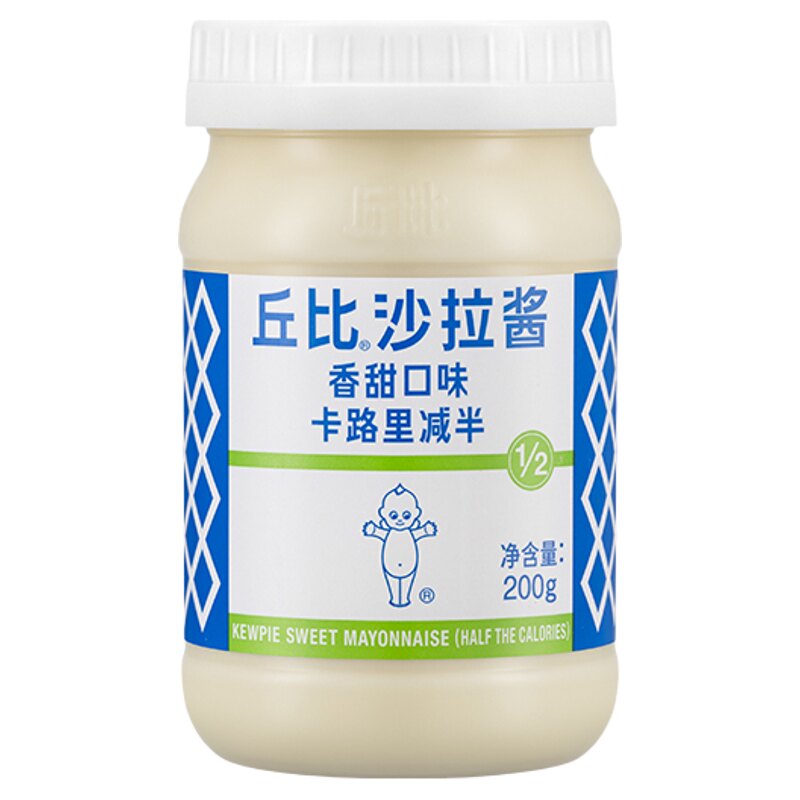 丘比沙拉酱卡路里减半200g香甜味蛋黄味水果蔬菜三明治酱料