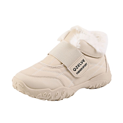 紅晴珽撤柜真皮雪地靴女软底棉鞋