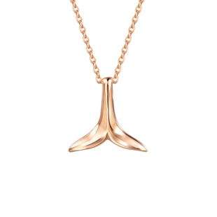 周生生薄荷系列海豚尾巴项链18k金颈链女玫瑰金套链礼物92257N
