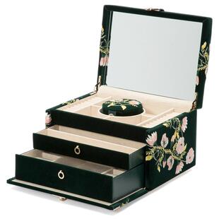 英国WOLF ZOE 中号首饰盒丝绒绣花戒指耳环手镯腕表收纳婚庆礼品