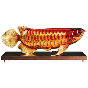 金龙鱼铜摆件客厅办公室装饰工艺品公司搬家搬迁开业送礼乔迁礼物