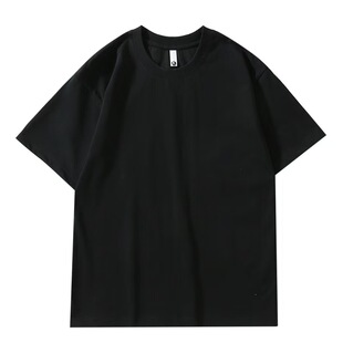 260g美发店工作服定制男女宽松短袖重磅T恤理发店技师工服印logo