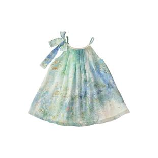 女童连衣裙海边裙子儿童度假吊带裙宝宝夏季公主裙女孩沙滩衣服潮